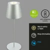 Briloner Lampe de table LED rechargeable 7508014 chrome mat 2.700 K IP44 Touchdim^ Lampes Décoratives