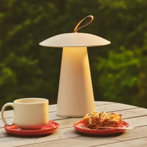 Nordlux Lampe de table LED rechargeable Ara To-Go, aluminium, blanc^ Lampes Décoratives