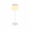 Globo Lampe de table LED rechargeable Grégoire, blanc mat, hauteur 38 cm, CCT^ Lampes Décoratives