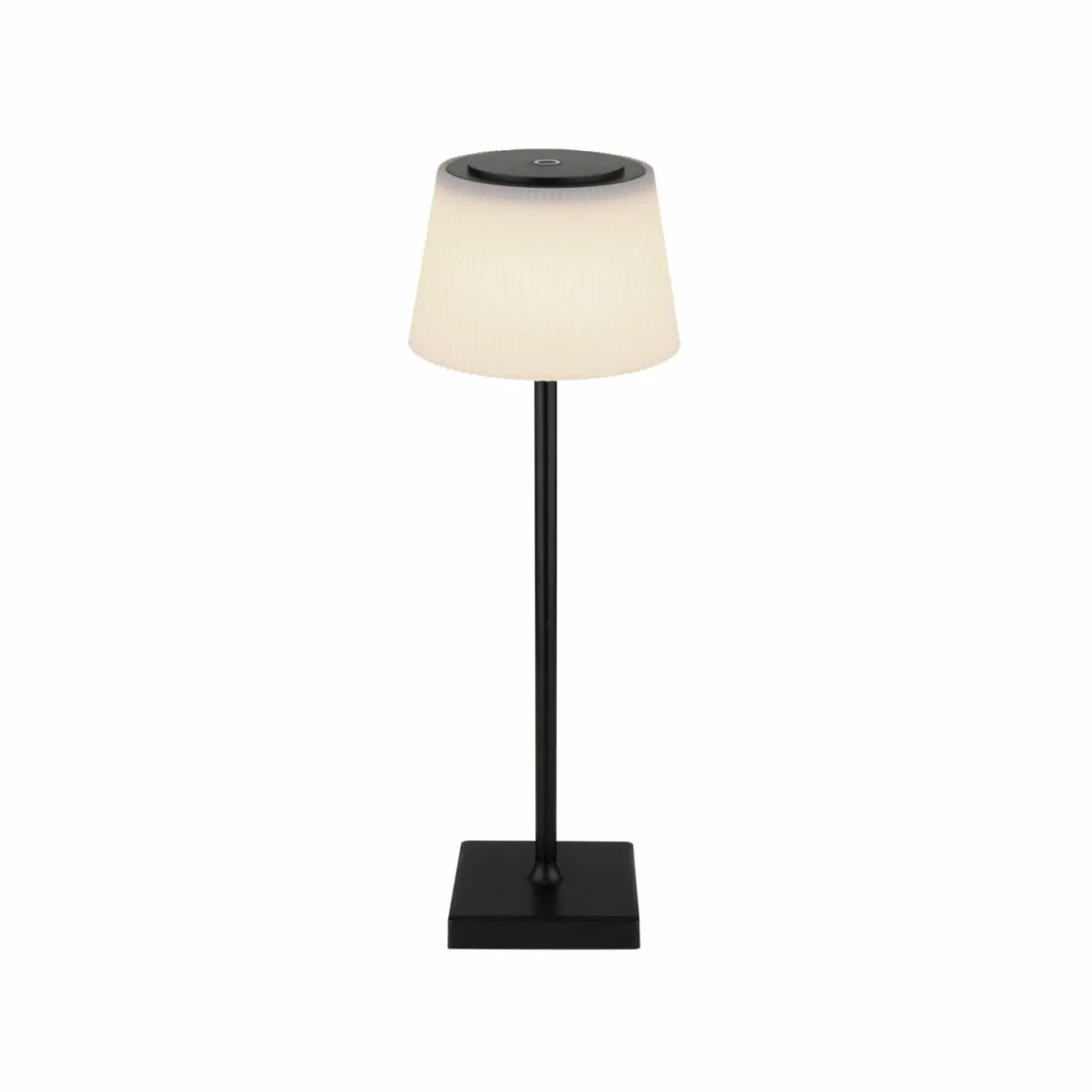 Globo Lampe de table LED rechargeable Grégoire, noir mat, hauteur 38 cm, CCT^ Lampes Décoratives
