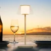 Mantra Iluminación Lampe de table LED rechargeable K5, blanc, aluminium, IP54, intensité^ Lampes Décoratives