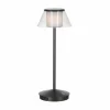 Mantra Iluminación Lampe de table LED rechargeable K5, noir, aluminium, IP54, intensité^ Lampes Décoratives