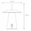 Lucide Lampe de table LED rechargeable La Donna, blanc, aluminium, intensité^ Lampes Décoratives