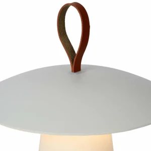 Lucide Lampe de table LED rechargeable La Donna, blanc, aluminium, intensité^ Lampes Décoratives