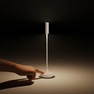 Sigor Lampe de table LED rechargeable Nucandle, blanc, IP54, intensité variable^ Lampes Décoratives