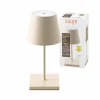 Sigor Lampe de table LED rechargeable Nuindie mini, USB-C, beige, IP54, intensité^ Lampes Décoratives