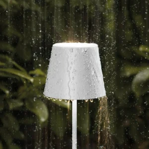 Sigor Lampe de table LED rechargeable Nuindie mini, USB-C, blanc, IP54, intensité^ Lampes Décoratives