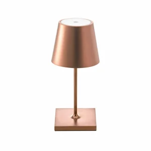 Sigor Lampe de table LED rechargeable Nuindie mini, USB-C, bronze, IP54, variateur^ Lampes Décoratives