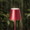 Sigor Lampe de table LED rechargeable Nuindie mini, USB-C, rouge, IP54, intensité^ Lampes Décoratives