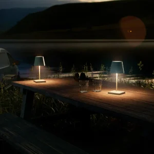 Sigor Lampe de table LED rechargeable Nuindie mini, USB-C, vert sauge, intensité^ Lampes Décoratives