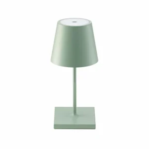 Sigor Lampe de table LED rechargeable Nuindie mini, USB-C, vert sauge, intensité^ Lampes Décoratives