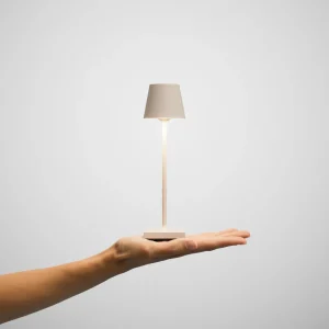 Sigor Lampe de table LED rechargeable Nuindie pocket, beige, IP54, intensité variable^ Lampes Décoratives