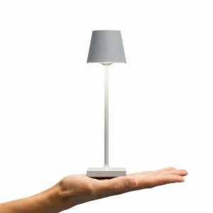 Sigor Lampe de table LED rechargeable Nuindie pocket, gris, IP54, intensité variable^ Lampes Décoratives