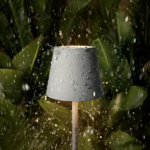 Sigor Lampe de table LED rechargeable Nuindie pocket, gris, IP54, intensité variable^ Lampes Décoratives
