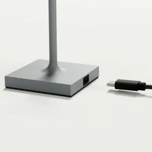 Sigor Lampe de table LED rechargeable Nuindie pocket, gris, IP54, intensité variable^ Lampes Décoratives