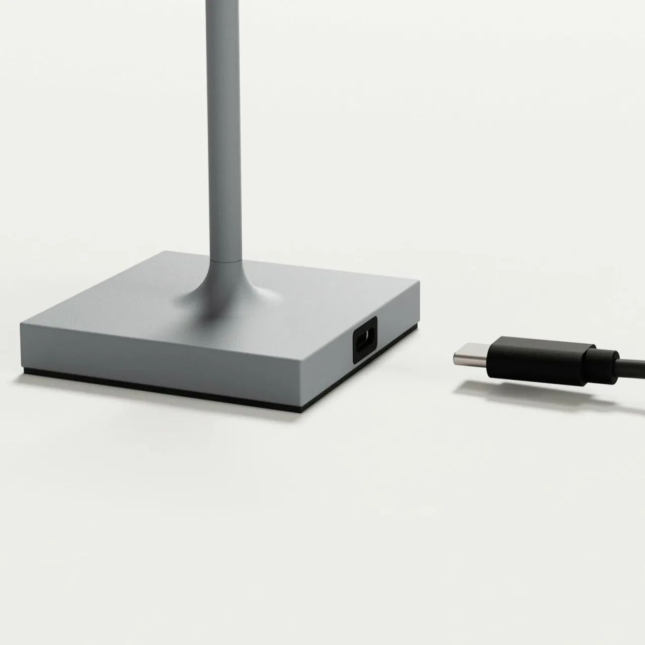 Sigor Lampe de table LED rechargeable Nuindie pocket, gris, IP54, intensité variable^ Lampes Décoratives