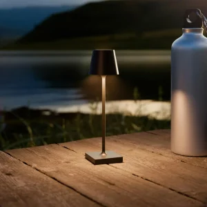 Sigor Lampe de table LED rechargeable Nuindie pocket, noir, IP54, intensité variable^ Lampes Décoratives