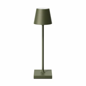 Sigor Lampe de table LED rechargeable Nuindie pocket, vert sapin, IP54, intensité^ Lampes Décoratives