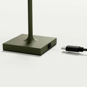 Sigor Lampe de table LED rechargeable Nuindie pocket, vert sapin, IP54, intensité^ Lampes Décoratives