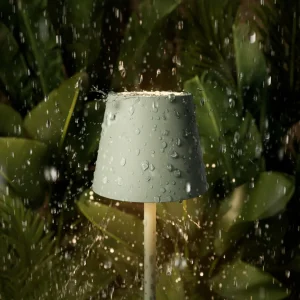 Sigor Lampe de table LED rechargeable Nuindie pocket, vert sauge, IP54, intensité^ Lampes Décoratives