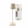 Sigor Lampe de table LED rechargeable Nuindie, USB-C, beige, IP54, intensité^ Lampes Décoratives