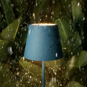 Sigor Lampe de table LED rechargeable Nuindie, USB-C, bleu, IP54, intensité variable^ Lampes Décoratives