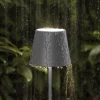 Sigor Lampe de table LED rechargeable Nuindie, USB-C, graphite, IP54, intensité^ Lampes Décoratives
