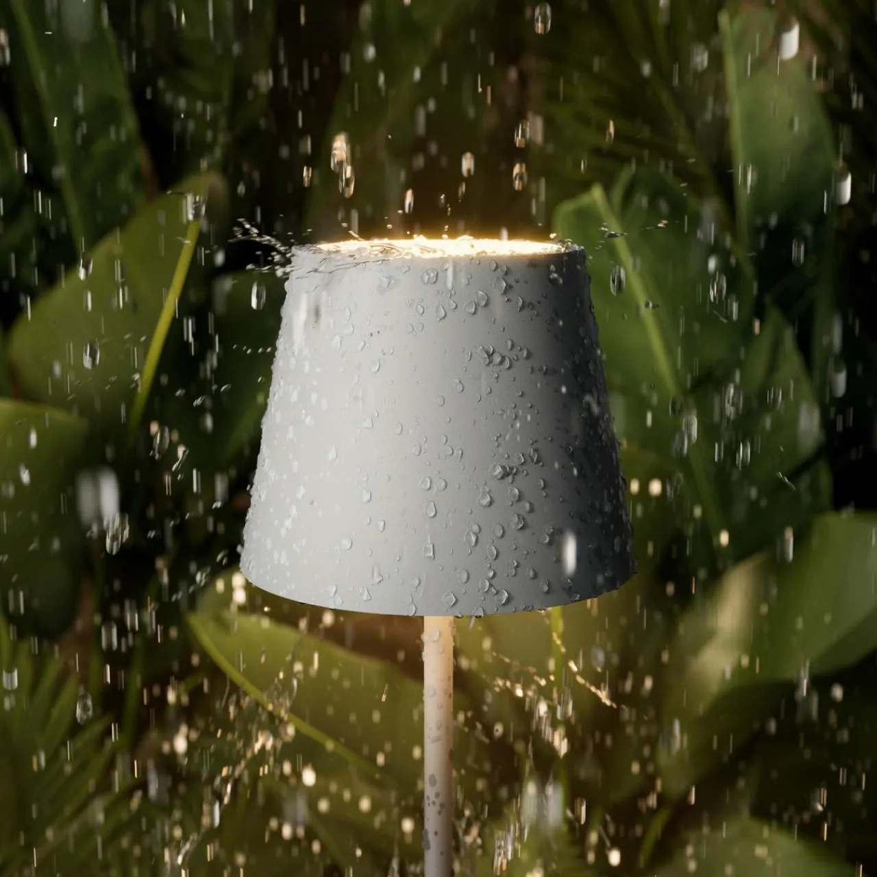 Sigor Lampe de table LED rechargeable Nuindie, USB-C, gris, IP54, intensité variable^ Lampes Décoratives