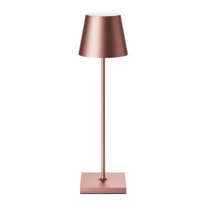 Sigor Lampe de table LED rechargeable Nuindie, USB-C, or rose, IP54, intensité^ Lampes Décoratives