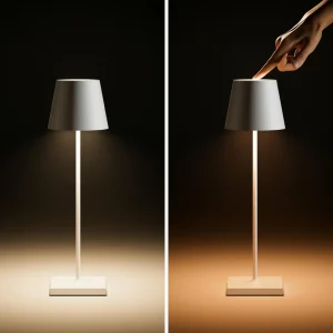 Sigor Lampe de table LED rechargeable Nuindie, USB-C, prune, IP54, intensité variable^ Lampes Décoratives