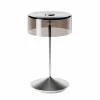 Sigor Lampe de table LED rechargeable Numotion, argent, verre, IP54, intensité^ Lampes Décoratives