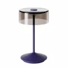 Sigor Lampe de table LED rechargeable Numotion, bleu, verre, IP54, intensité variable^ Lampes Décoratives