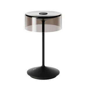 Sigor Lampe de table LED rechargeable Numotion, noir, verre, IP54, intensité variable^ Lampes Décoratives