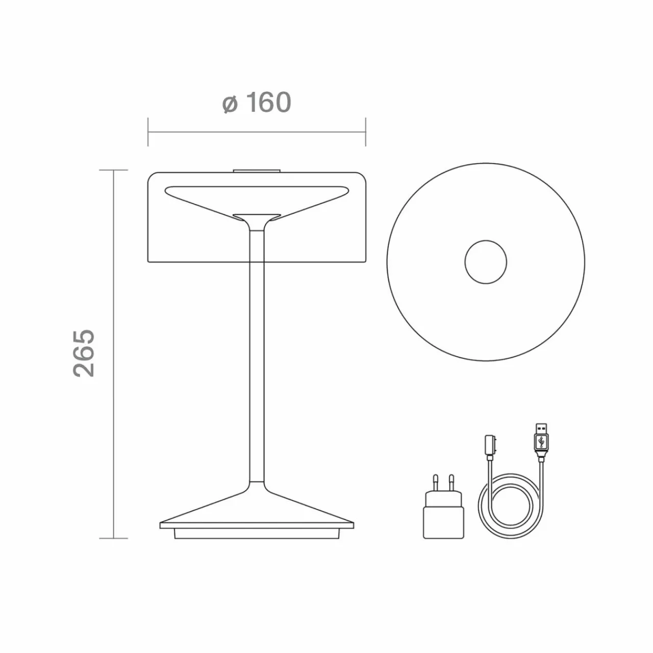 Sigor Lampe de table LED rechargeable Numotion, or rose, verre, IP54, intensité^ Lampes Décoratives