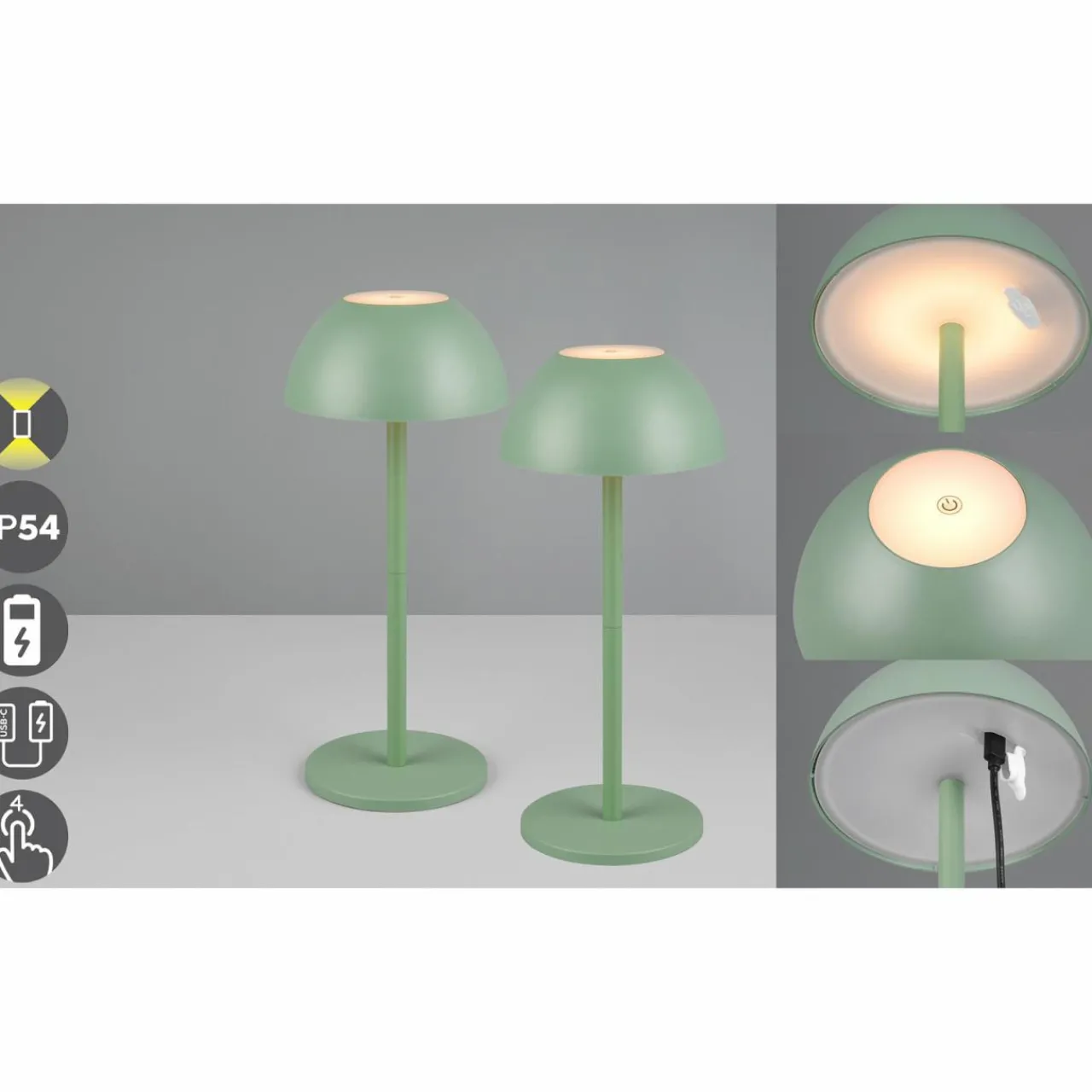 lampe_de_table_led_rechargeable_ricardo_vert_hauteur__cm_plastique_4.webp Reality Leuchten Lampe de table LED rechargeable Ricardo, vert, hauteur 30 cm, plastique^ Lampes Décoratives