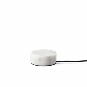 DESIGN BY US Lampe de table LED rechargeable Trip, blanc / blanc, marbre, verre, IP44^ Lampes Décoratives