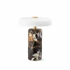 DESIGN BY US Lampe de table LED rechargeable Trip, multicolore / blanc, marbre, verre,^ Lampes Décoratives