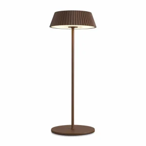 Mantra Iluminación Lampe de table LED Relax avec pied, corten, rechargeable, IP54^ Lampes Décoratives