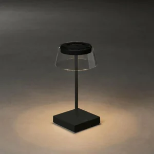 Konstsmide Lampe de table LED Scilla avec USB, noir^ Lampes Décoratives
