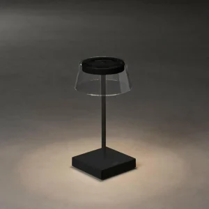Konstsmide Lampe de table LED Scilla avec USB, noir^ Lampes Décoratives