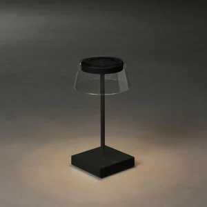 Konstsmide Lampe de table LED Scilla avec USB, noir^ Lampes Décoratives