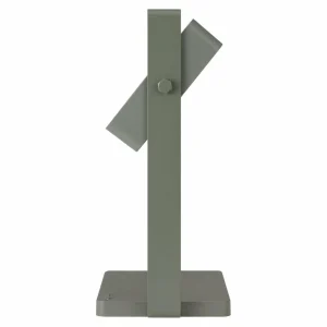 Nordlux Lampe de table solaire LED Saulio, vert olive, IP44, aluminium, USB,^ Lampes Décoratives