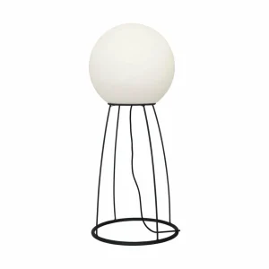 STAR TRADING Lampe de terrasse Mallorca 95 cm noir/blanc plastique/métal^ Luminaires De Terrasse