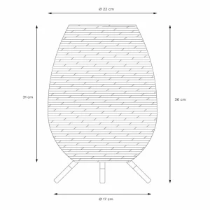 Lucide Lampe d'extérieur LED Colin, batterie, 36 cm, noir^ Lampes Décoratives