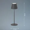 FH Lighting Lampe LED Cosenza batterie RGBW gris sable^ Lampes Décoratives