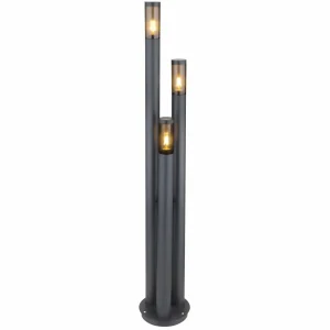 Globo Lampe pour mât Boston, à 3 lampes, anthracite^ Lampadaires D'Extérieur