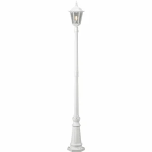 Konstsmide Lampe pour mât Firenze à 1 lampe, blanche^ Lampadaires D'Extérieur
