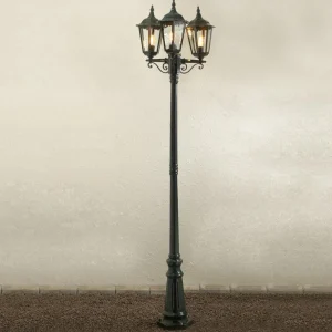 Konstsmide Lampe pour mât Firenze à 3 lampe, verte^ Lampadaires D'Extérieur