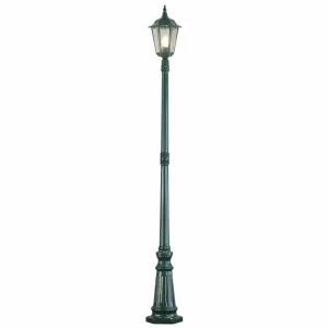 Konstsmide Lampe pour mât Firenze à 1 lampe, verte^ Lampadaires D'Extérieur