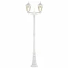Konstsmide Lampe pour mât Firenze à 2 lampes, blanche^ Lampadaires D'Extérieur